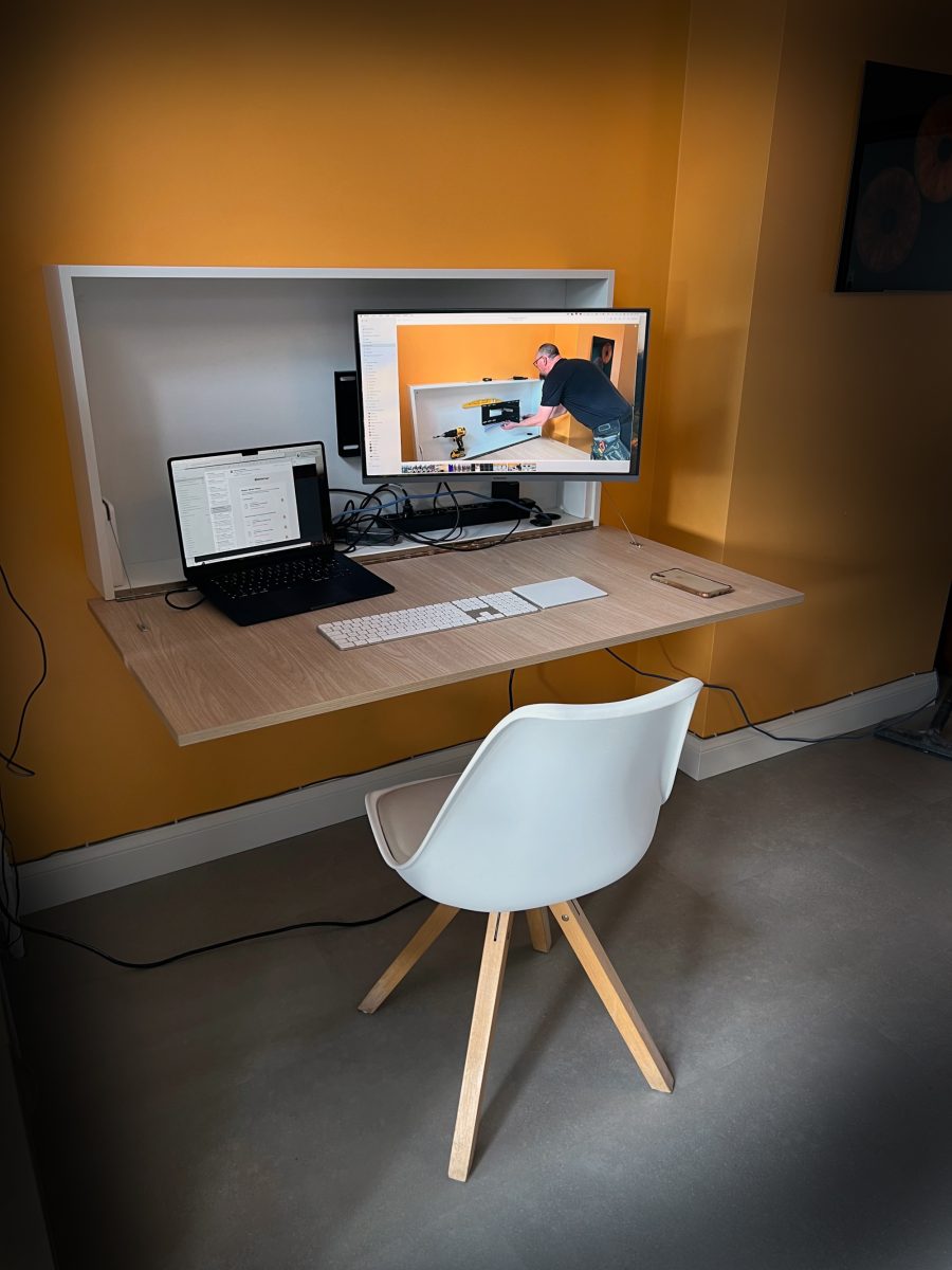 Bureau secrétaire mural