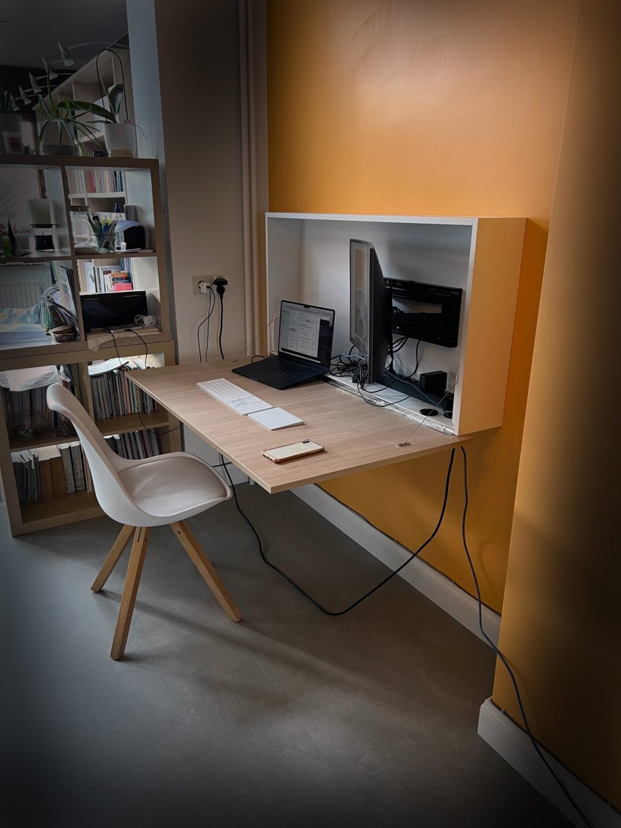 Bureau secrétaire mural
