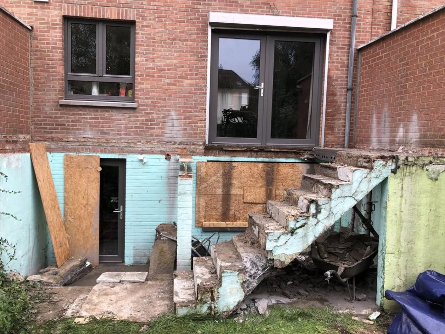 Terrasse en béton remplacée par du bois