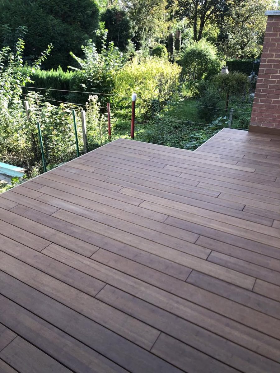 Terrasse en béton remplacée par du bois