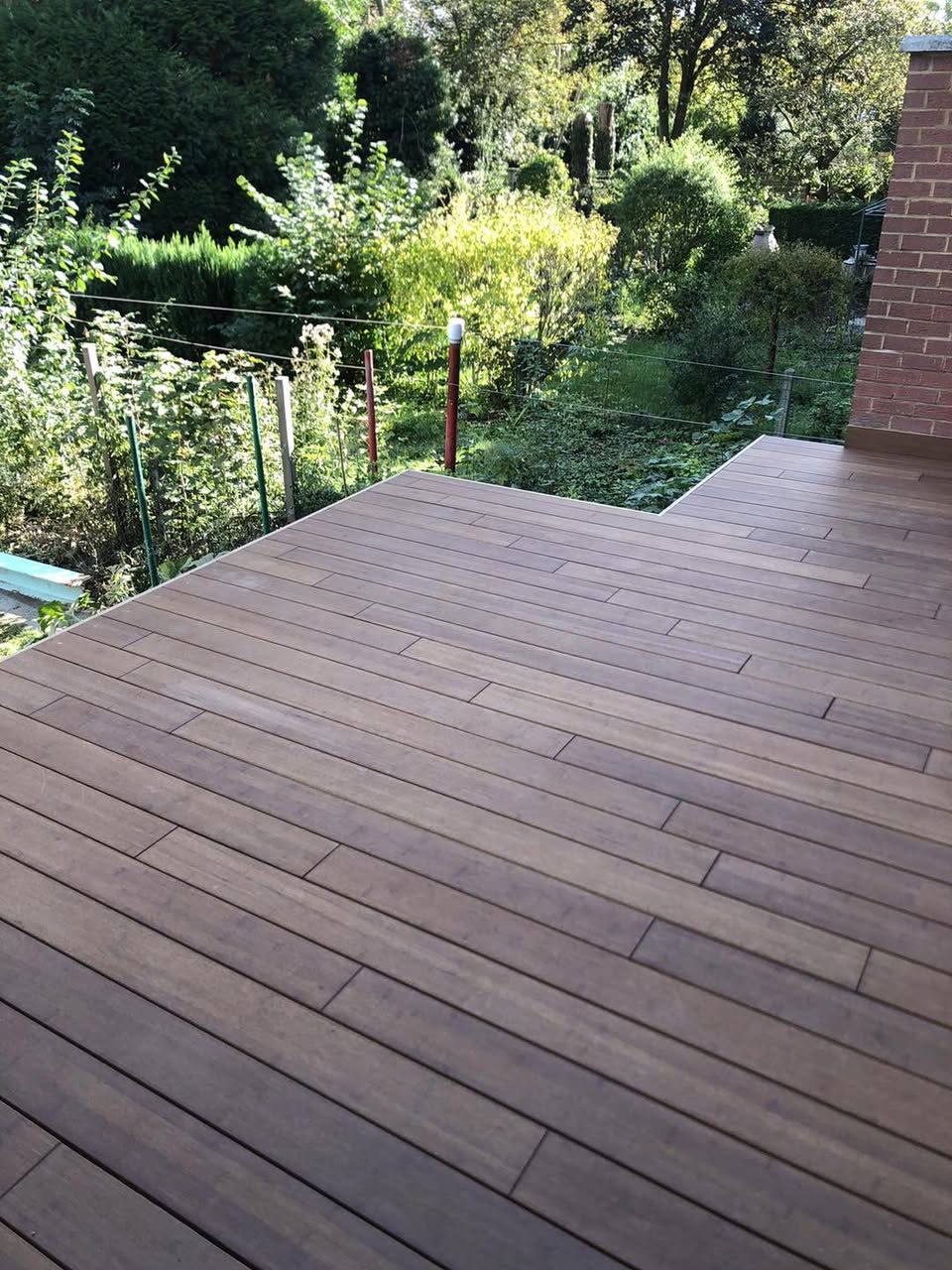 Terrasse en béton remplacée par du bois