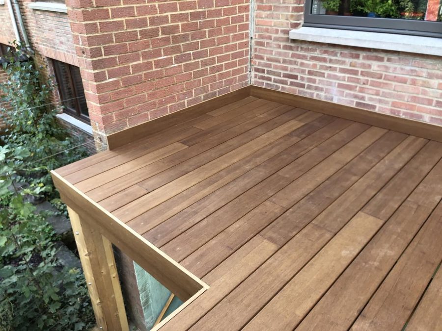 Terrasse en béton remplacée par du bois