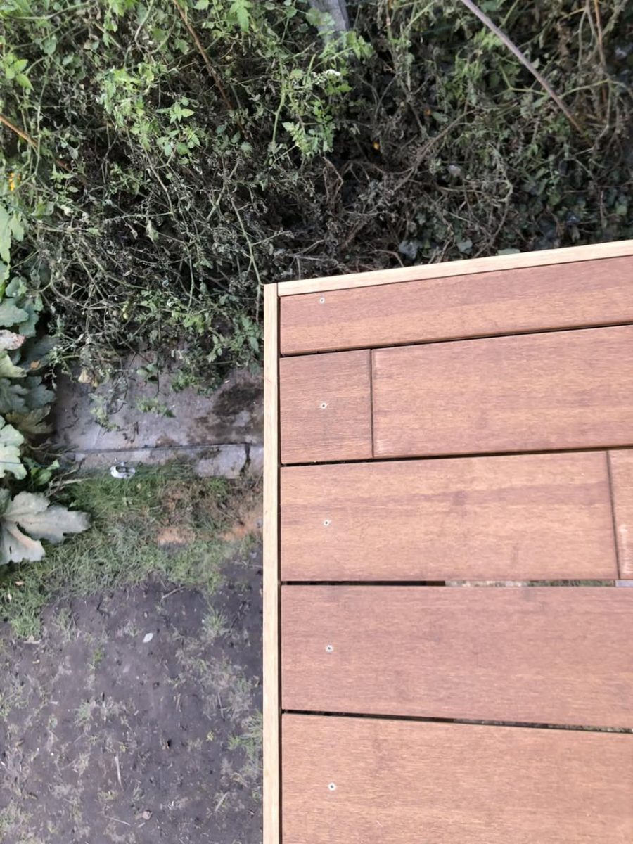 Terrasse en béton remplacée par du bois